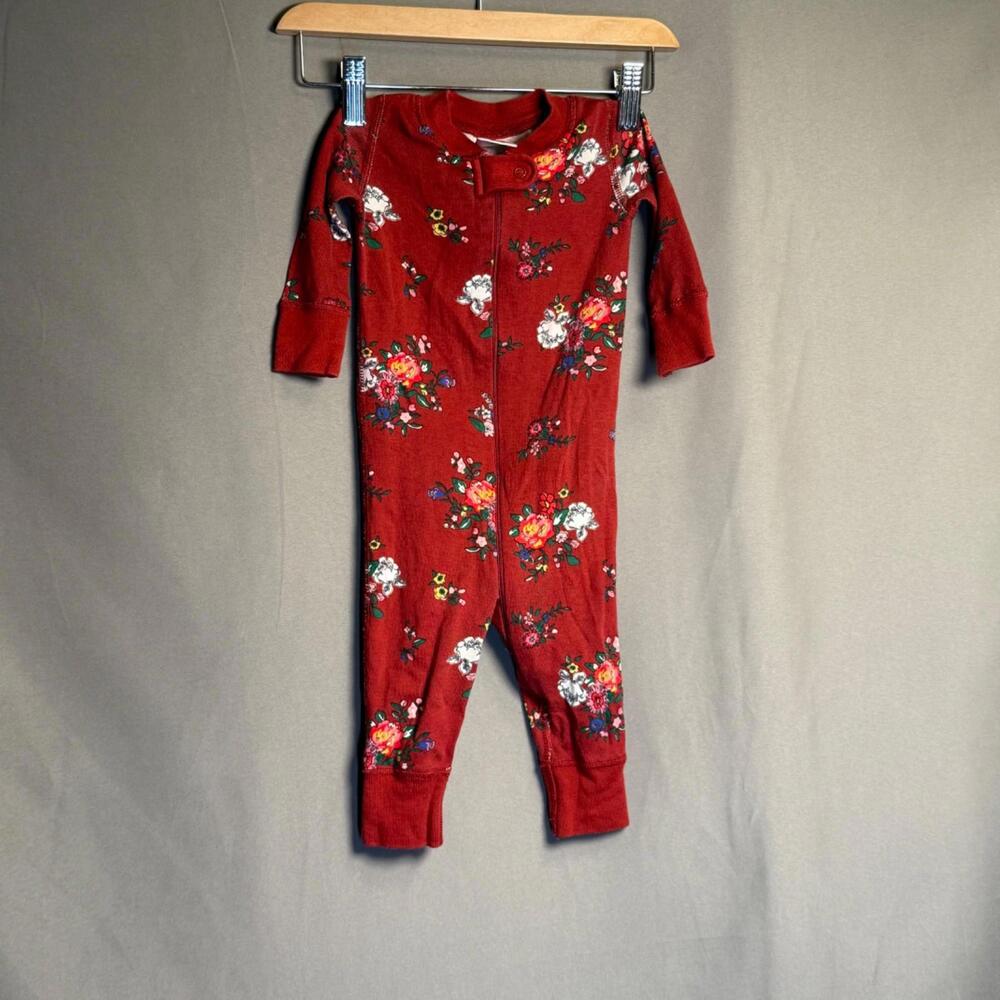 Hanna Andersson‎ Organic Cotton Floral Pajama Onesie - 6-9 Months